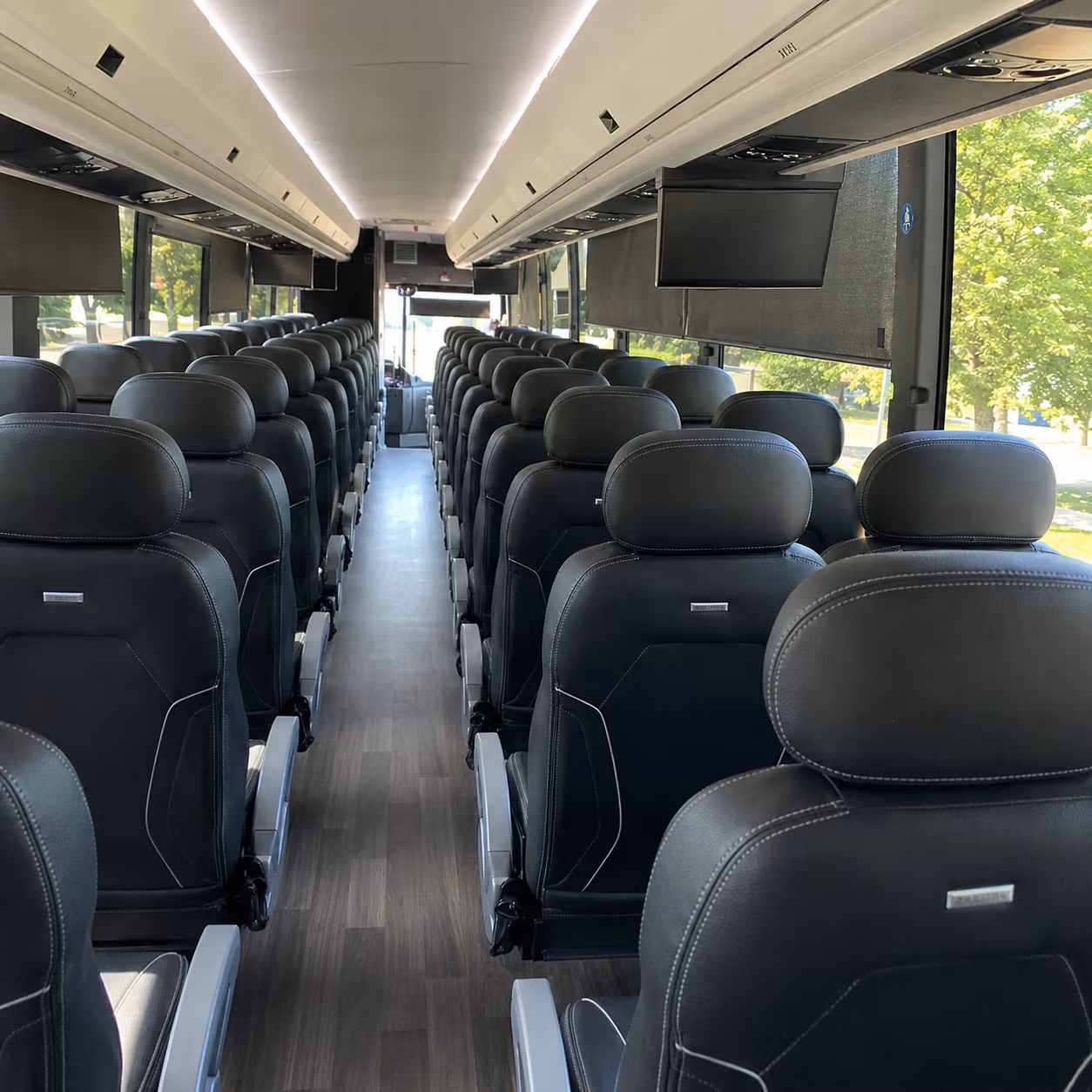 kirkland 56 passenger charter bus interior